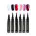 Generisch Gel nail pen set - 5 ml - Quick drying - Long lasting - No UV lamp required - For manicures and nail art - Easy to apply (A)