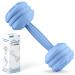 Baby Dumbbell Toy - Silicone Dumbbell Teether Toys Weight Rattle Sensory Toy for Babies - Great Gift for Baby and Toddler Girls or Boys Blue