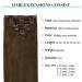 Doores Clip-In Extensions - 30cm 12 Inch Real Hair - Chocolate Brown #4 - 7 Piece 80g Remy Human Hair Extensions for Thick Natural Look - Buy Online on GoSupps.com