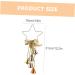Abaodam 3pcs Christmas Baubles Clothes Rack Christmas Tree Bells Christmas Bell Pendant Pure Gold Metal - Buy Online on GoSupps.com