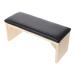 Beaupretty Nail Arm Rest Cushion PU Leather Manicure Hand Pillow Nail Art Stand Wooden Hand Rest Manicure Tools for Nail Salon Technician Use Black