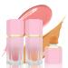 Liquid Blush Makeup Soft Cream Blush Stick for Cheeks Long-Wearing Silky Formula Lightweight Natural-Looking Dewy Finish Face Blush 2 packs (02 & 03) 2 & 3