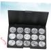 Angoily 15 Eyeshadow Empty Cosmetic Case Empty Makeup Eye Shadow Box Concealer Travel Aluminum Plate - Buy Online on GoSupps.com
