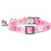 Personalized Moonpet Cat Necklace - Custom Name & Phone Number Safety Closure & Bell - Pink Flower Design - Buy Online on GoSupps.com
