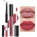 AMY'S DIARY 2pcs Red Matte Lip Liner and Lipstick Makeup Set  Liquid Lipstick 24H and Lip Liner Set Matt Lips Make Up Waterproof Long Lasting Lipstick Matte Kit(31)