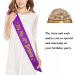 Happy 10th Birthday Tiara and Sash Set - Crystal Rhinestone Princess Crown & Purple Sash - Birthday Party Favor Supplies - Silver Crown - Size 010 - Buy Online on GoSupps.com