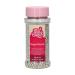 Funcakes sugar pearls medium metallic silver: cake sprinkles good taste perfect for decorating cakes edible sugar beads.80 g.