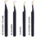 Fiber Tip Lash Tweezers - 4 Pcs Professional Eyelash Extension Kit for Precision Volume Lashes - 90 45 Boot Volume - Black - Buy Online on GoSupps.com