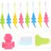Minkissy 8st Small Crocodile Children's Toothbrush Set - Transparent Bent Design for Kids | International Shipping Available - Buy Online on GoSupps.com