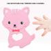 Shop Durable Baby Teether - Silicone Cat Shaped Teething Ring for Toddlers | Pink - Safe & Easy to Clean - Buy Online on GoSupps.com