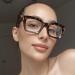 Tr90 Square Blue Light Blocking Glasses for Men & Women | Anti-UV Ray Computer & Reading Glasses - Leopard 50mm - Buy Online on GoSupps.com