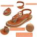 Creev Flat Sandals for Women - Summer Clip-Toe Flip-Flops Bohemian T-Straps & Braided Leisure Shoes for Beach Walks - Shop Internationally! - Buy Online on GoSupps.com