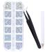 1600 pieces rhinestones - 6 sizes glitter stones rhinestones self-adhesive for sewing on face decoration glitter stones for nails/clothing/crafts with pick up tweezers and rhinestone picker dotting pen