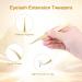 Nagaraku Faserspitze Eyelash Extension Tweezers - Professional Antistatic Gold Stainless Steel Curved Precision Tweezers (AG-04) for Perfect Eyelashes - Buy Online on GoSupps.com