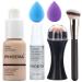 6 pieces Liquid Foundation Set Matte Liquid Full Coverage Foundation with Face Primer Volcanic Stone Oil Rollers Foundation Brush MakeUp Sponge MakeUp Set ( # 102) 1 piece (1 Pack) # 102