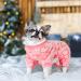 Fleece Dog Pajamas | Winter Onesies for Small Dogs | Pink Jumpsuit for Chihuahua, Yorkie | X-Small (Bust 9.84in) | Male Female Puppy Clothes - Buy Online on GoSupps.com