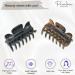 Parcelona French Classic Small 2.5 Celluloid Hair Claw Set of 2 - No Slip Grip, Made in France (Shell/Black) - Buy Online on GoSupps.com