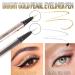 Glitter Liquid Eyeliner Pen Set - Silver & Gold Sparkle Makeup, Waterproof, Long Lasting - 2Pcs Metallic Satin Finish Eye Liner Duo - Buy Online on GoSupps.com