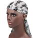Soapow 1PC Fashion Camo Print Tail Pirate Hat with Long Tail Headwear Head Wrap for Mens Silky Durag Hair Accessories One Size Grey Camouflage - Buy Online on GoSupps.com