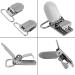 Buy Silver Metal Trousers Clips & Baby Pacifier Strap Snap Lock - Bed Sheet Mounting Clips for Pacifier Holders & Bibs (25mm/0.98in) - International Shipping Available - Buy Online on GoSupps.com