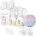 NCVI Double Electric Breast Pump Breast Pump Electric 8122 with 4 Modes 9 Levels Breastfeeding Pump with 21/24mm Flanges Rechargeable Milk Pump Ultra-Quiet for Home & Travel LED Touchscreen Blue