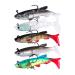 Ymdz fishing bait set crankbait wobbler artificial bait swimbaits fresh water brine rubber fish with trigger hooks for pike perch pikeperch