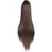 MapofBeauty 40cm Dark Brown Cosplay Wig - Natural Soft Straight Long Hair - Buy Online on GoSupps.com