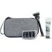 Levigo Manual Razor & Waterproof Storage Bag | Portable Dustproof Compatible with Gillette - Oxford Fabric Gray - Buy Online on GoSupps.com