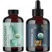Certified Organic Rosemary and Moringa Oils - Pure USDA Organic Rosemary Essential Oil for Hair Skin and Nails Plus Aromatherapy with Cold Pressed Virgin Unrefined Natural Pure Organic Moringa Oil