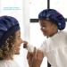 Kids Satin Sleep Cap for Curly Hair | Adjustable Silk Hair Bonnet for Toddlers 1-8 Years - Deep Ocean - Buy Online on GoSupps.com