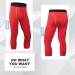 Men's 3/4 Compression Running Leggings - 1 or 3 Pack, Dry Fit Gym Capri Pant, Red White Fluorescent Green, XL - Buy Online on GoSupps.com