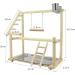 Wishesmar WellensiTich Playground for Nymphensittich Parrots - Climbing Swing & Feeder-Cup Toy | 40.5x37x23 cm Wood Playset - Buy Online on GoSupps.com