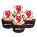 PRECUT Monster 9th Birthday Edible Cupcake Toppers - Monster Numbers Theme Premium Thickness SWEETENED VANILLA - wafer card disc cake decorations (Pack of 12)