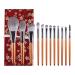 Natural Makeup Brushes Set Eyeshadow Make Up Brush Goat Hair Kit for Face Powder Foundation Make Brush Cosmetics Orange