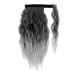 14 Grey Curly Wavy Ponytail Hair Extension - Heat Resistant Synthetic Clip-in for Women - Ombre Grey - Buy Online on GoSupps.com