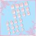 Shop Pink Gradient Press on Nails - Flower Design Ombre Short Square False Nails | 24Pcs Glossy Gel Art for Coquette Women - Buy Online on GoSupps.com