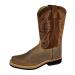 Smoky Mountain Boots | Boonville Series | Mens Western Boot | Square Toe | Durable Leather | Crepe Sole & Walking Heel | Man-Made Lining & Leather Upper | Steel Shank Brown Distress 7.5