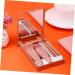 NOLITOY 5pcs Makeup Brush Set with Mirror - Mini Lipstick Kit & Face Powder Brush - Travel-Friendly Pink Cosmetic Tools for Friends & Star Room Decor - Buy Online on GoSupps.com