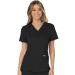 Mock Wrap Scrubs for Women Workwear Revolution Soft Stretch Easy Care WW610 Medium Black