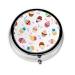 Delicious Cupcakes Portable Round Pill Box - Lightweight and Moisture-Proof Perfect for Organizing Vitamins Delicious Cupcakes One Size