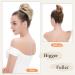Silk-Co Hair Part with Rubber Band - Wavy Soft Dutt & Thickening Hair Extensions | 55g Blonde Ombre Messy Bun Updos - Buy Online on GoSupps.com