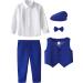 Mint Green Baby Boys Blazers Suit 5pcs Wedding Outfit | Solid Blue | 18-24 Months - Buy Online on GoSupps.com