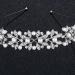 Crystal Rhinestone Wedding Tiara Headband - Bridal Crown with Faux Pearls - Silver Hair Accessory for Bride Bridesmaids - Buy Online on GoSupps.com