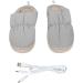 Electrically Heated Slippers - USB Heating Plush Shoes for Ultimate Warmth at Home - Non-Slip Gray Design - Buy Online on GoSupps.com