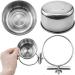 Stainless Steel Bird Feeding Dish Cups - Set of 3 | Bird Feeder for Parrot, Cockatiel, Conure, Budgies | Pet Cage Water and Food Bowls with Clamp - Buy Online on GoSupps.com