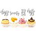70th Birthday Cupcake Toppers - 24pcs Glitter Decorations for 1954 Themed Parties | Silver Cake Accessories - Buy Online on GoSupps.com
