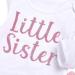 ChYoung Baby Girl Little Sister Romper Top & Rose Printed Pant Set | Newborn Outfit with Headband, 3 Pieces (0-3 Months) - Pink - Buy Online on GoSupps.com