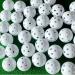 Plastic Golf Training Balls 42 mm Golf Balls for Indoor Putting Green Backyard Outdoor Practice Equipment with 2 Golf Ball Tees White 50pc