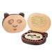 Baby Tooth Fairy Box/Holder with Lanugo Bottle AhfuLife Wooden Panda Gift Keepsake Box for First Lost Deciduous Teeth Cute Tooth Storage Holder Organizer Christening Gift for Newborn Boys & Girls