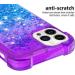 Buy Tivenfezk Nadoli Glitter Drive Sand Shell for iPhone 15 Pro Max - Shockproof Gradient Waterfall Case Liquid Transparent Bumper Cover in Violet Blue - Buy Online on GoSupps.com